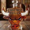 Chicago Bulls Inspired Whiskey Decanter – Handcrafted Lead-Free Crystal Luxury Liquor Bottle