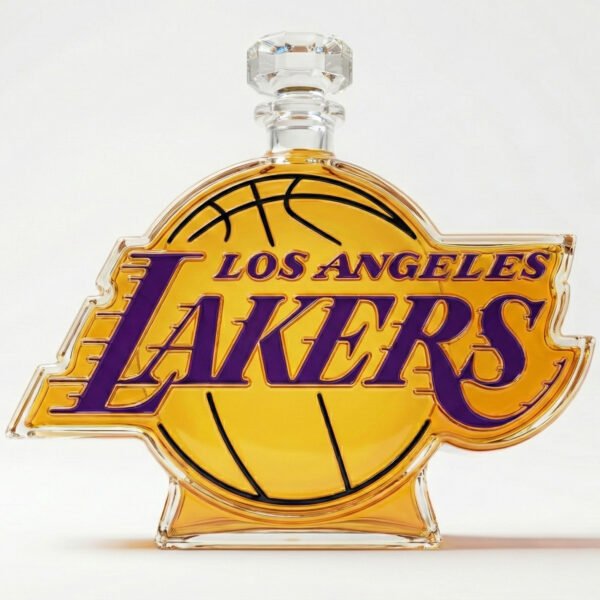 Los Angeles Lakers Inspired Whiskey Decanter – Handcrafted Lead-Free Crystal Luxury Liquor Bottle