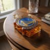 Golden State Warriors Inspired Whiskey Decanter – Handcrafted Lead-Free Crystal Luxury Liquor Bottle