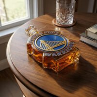 Golden State Warriors Inspired Whiskey Decanter – Handcrafted Lead-Free Crystal Luxury Liquor Bottle
