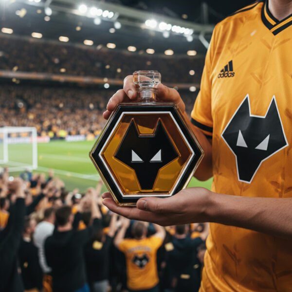2 Wolverhampton Wanderers FC–Inspired Luxury Crystal Whiskey Decanter
