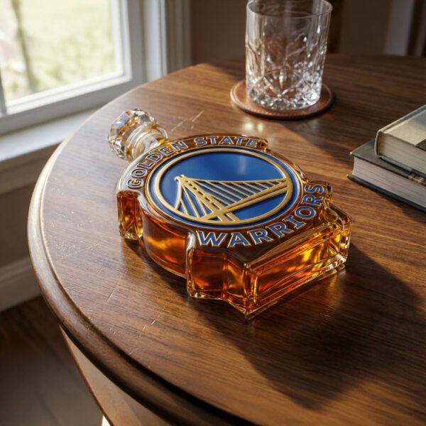 Golden State Warriors Inspired Whiskey Decanter – Handcrafted Lead-Free Crystal Luxury Liquor Bottle