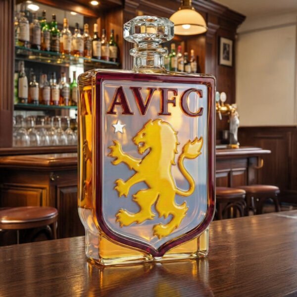 Aston Villa FC–Inspired Luxury Crystal Whiskey Decanter