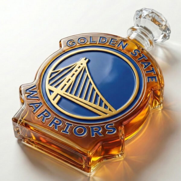 Golden State Warriors Inspired Whiskey Decanter – Handcrafted Lead-Free Crystal Luxury Liquor Bottle