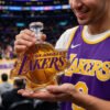 Los Angeles Lakers Inspired Whiskey Decanter – Handcrafted Lead-Free Crystal Luxury Liquor Bottle